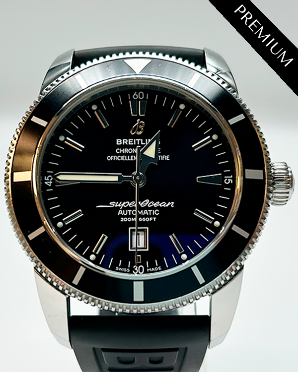 Breitling Superocean Heritage 46MM Black Dial Rubber Strap (A17320)