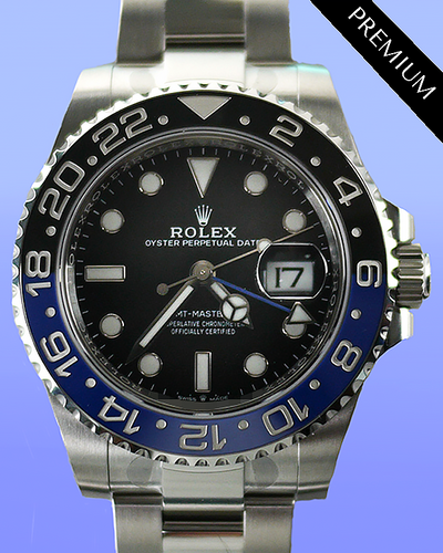 2024 Rolex GMT-Master II "Batman" 40MM Black Dial Oyster Bracelet (126710BLNR)