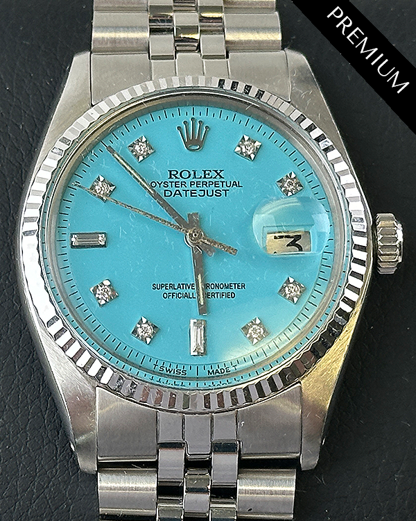 Rolex Datejust 36MM Aftermarket Turquoise Dial Jubilee Bracelet (1601)