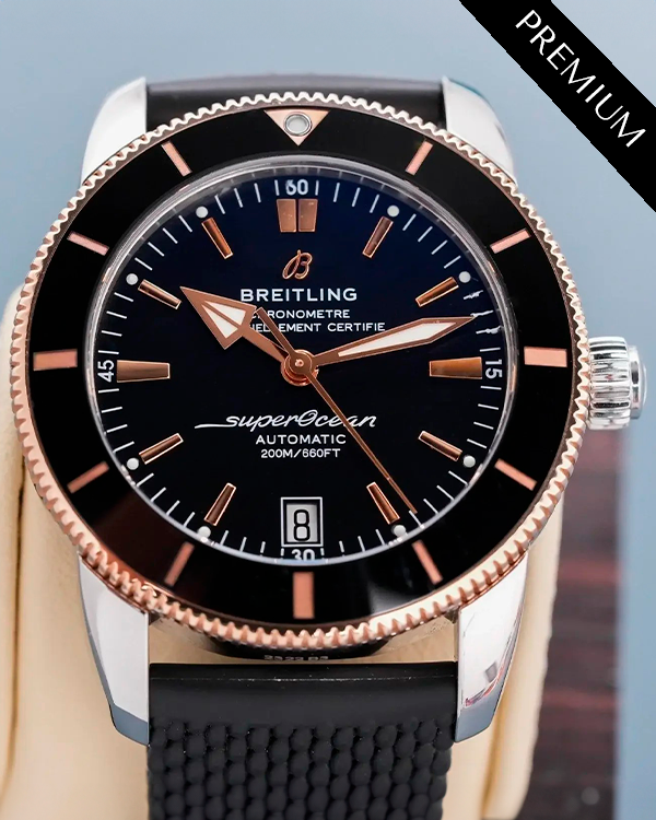 2019 Breitling Superocean Heritage 42MM Black Dial Rubber Bracelet (UB2010121B1A1)