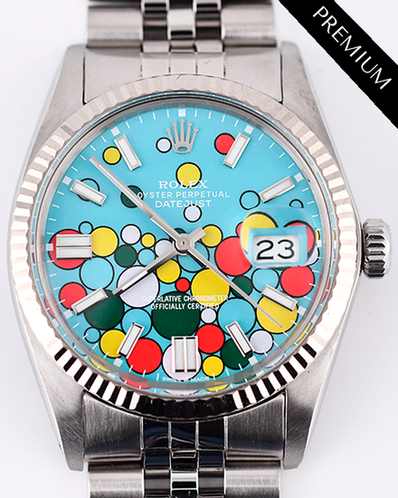Rolex Datejust 36MM Aftermarket Turquoise "Celebration" Dial Jubilee Bracelet (16014)