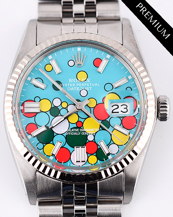 Rolex Datejust 36MM Aftermarket Turquoise "Celebration" Dial Jubilee Bracelet (16014)