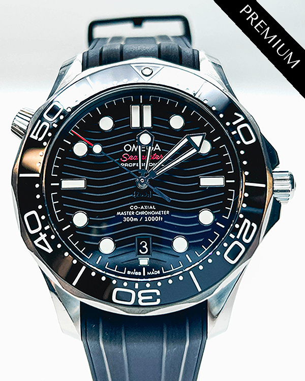 2021 Omega Seamaster Diver 300M 42MM Black Dial Rubber Strap (210.32.42.20.01.001)