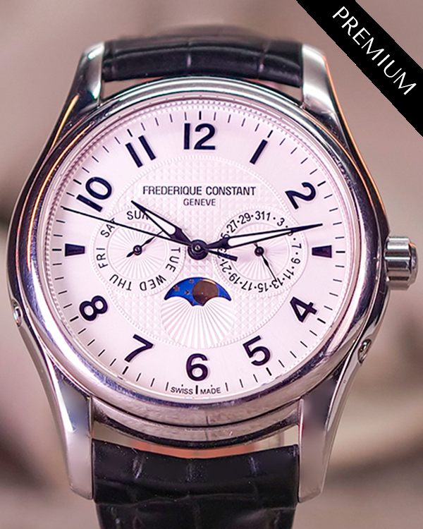 2014 Frederique Constant Runabout Moonphase L.E. 43MM Silver Dial Leather Strap (FC-360RM6B6)