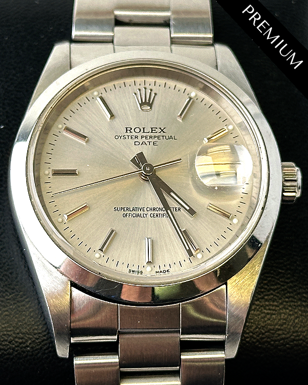 Rolex Oyster Perpetual Date 34MM Silver Dial Oyster Bracelet (15200)