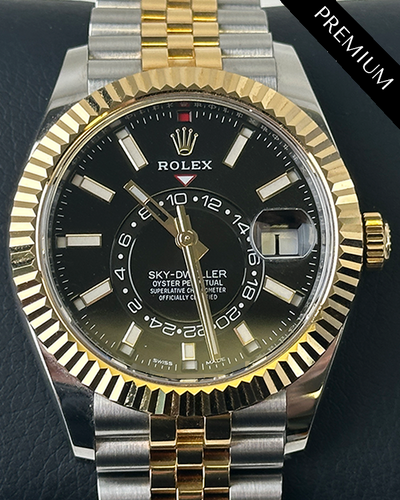 2023 Rolex Sky-Dweller 42MM Black Dial Two-Tone Jubilee Bracelet (326933)