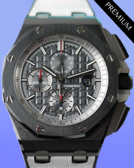 2016 Audemars Piguet Royal Oak Offshore 44MM Grey Dial Leather Strap (26405CE.OO.A002CA.01)