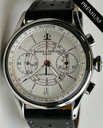 No Reserve - Baume & Mercier Classima 38MM White Dial Aftermarket Leather Strap (65542)