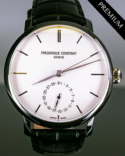 Frederique Constant Slimline Date 42MM Strap Steel Silver Dial (FC-710S4S6)