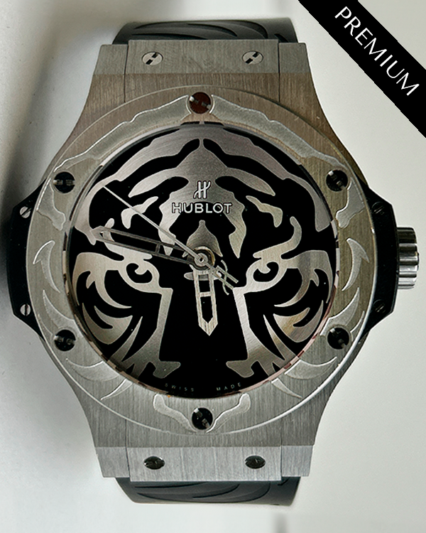 2017 Hublot Big Bang "Black Jaguar-White Tiger Foundation" L.E. 44MM Black Dial Rubber Strap (316.SX.4310.RX.BJW16)