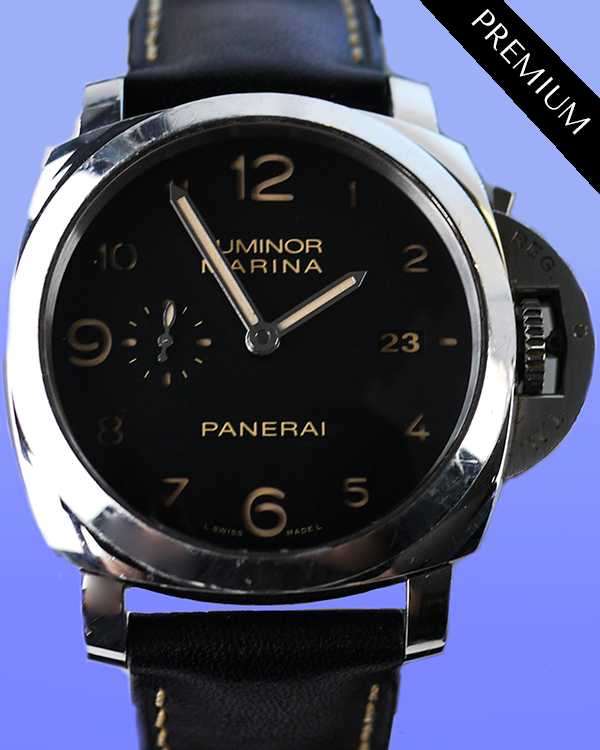 Panerai Luminor Marina 1950 3 Days 44MM Black Dial Leather Strap (PAM00359)