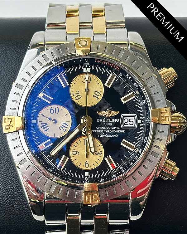 Breitling Chronomat Evolution 44MM Black Dial Two-Tone Bracelet (B13356)
