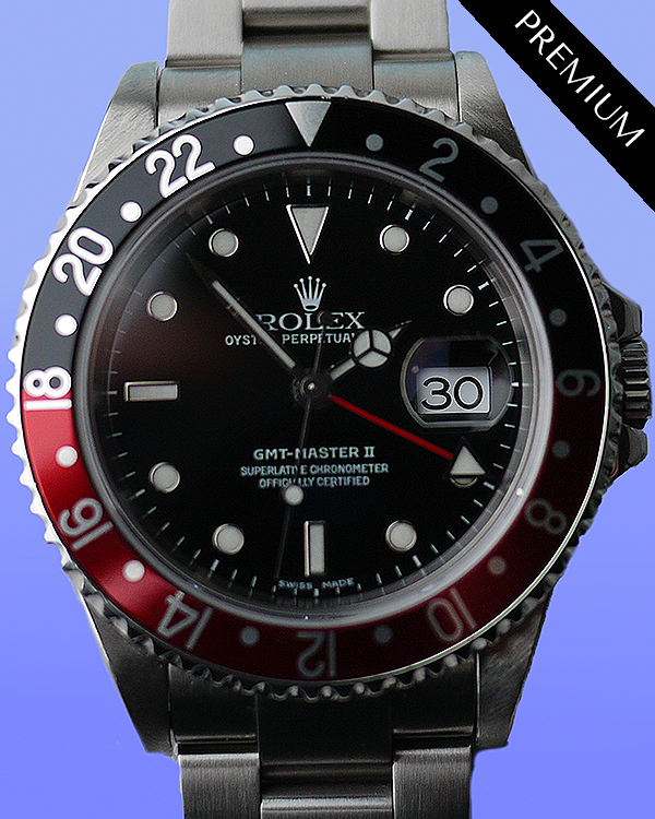 2001 Rolex GMT-Master II "Coke" 40MM Black Dial Oyster Bracelet (16710)