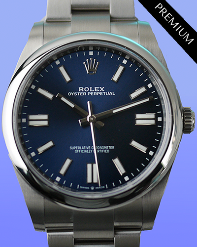 2024 Rolex Oyster Perpetual 41MM Blue Dial Oyster Bracelet (124300)