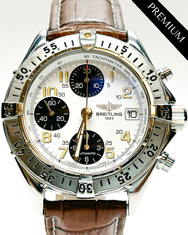 Breitling Colt Chronograph 41MM White Dial Leather Strap (A13035)