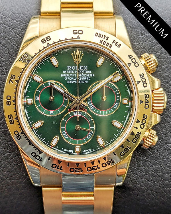 2020 Rolex Cosmograph Daytona "John Mayer" 40MM Green Dial Yellow Gold Oyster Bracelet (116508)