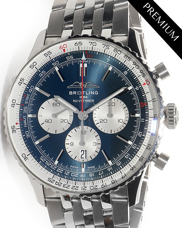 Breitling Navitimer 1 B01 Chronograph 46MM Blue Dial Steel Bracelet (AB0137211C1A1)