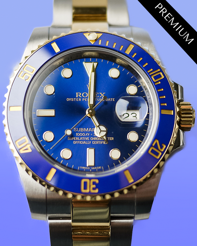 2015 Rolex Submariner Date "Bluesy" 40MM Blue Dial Two-Tone Oyster Bracelet (116613LB)