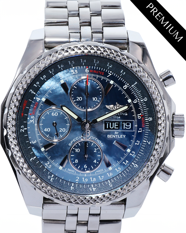 Breitling Bentley GT II Japan Special Edition 45MM Blue Mother of Pearl Dial Steel Bracelet (A133627X/BE63)