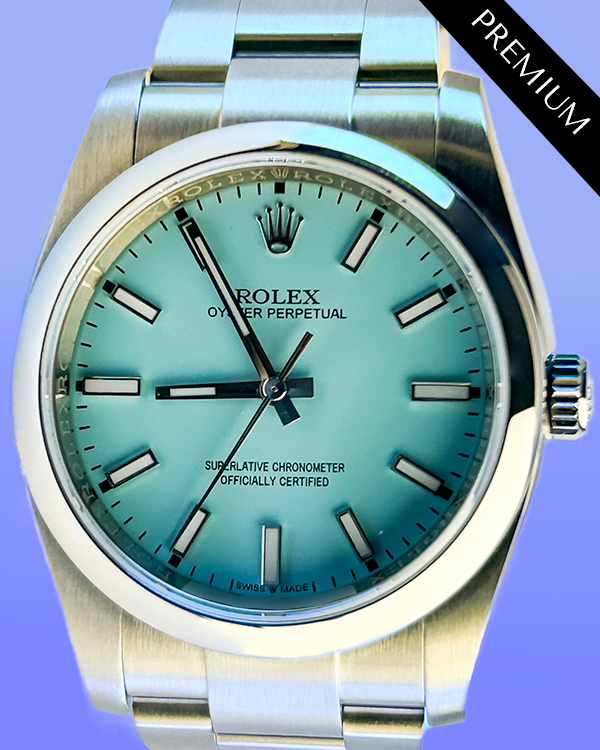 No Reserve - 2017 Rolex Oyster Perpetual 36MM Aftermarket Tiffany Blue Dial Oyster Bracelet (116000)