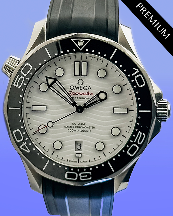 2023 Omega Seamaster Diver 300M 42MM White Dial Rubber Strap (210.32.42.20.04.001)