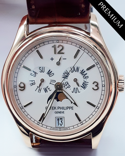 Patek Philippe Annual Calendar 39MM Champagne Dial Leather Strap (5146J)