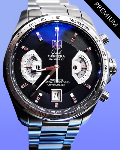 2013 Tag Heuer Grand Carrera 43MM Black Dial (CAV511A.BA0902)