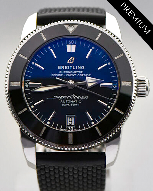 No Reserve - 2019 Breitling Superocean Heritage II 42MM Black Dial Rubber Strap (AB2010121B1S1)