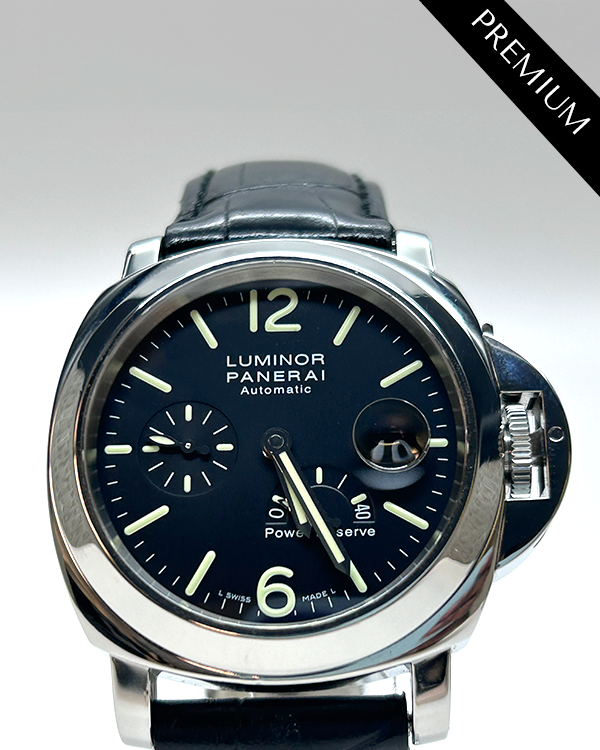 Panerai Luminor Power Reserve 44MM Black Dial Rubber Strap (PAM00090)