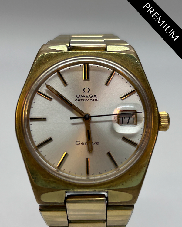 1971 Omega Genève Vintage 36MM Cream Dial Gold Plated Bracelet (166.099)