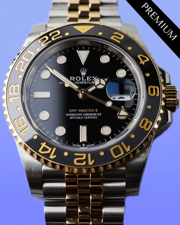 2024 Rolex GMT-Master II "Bumblebee" 40MM Black Dial Two-Tone Jubilee Bracelet (126713GRNR)