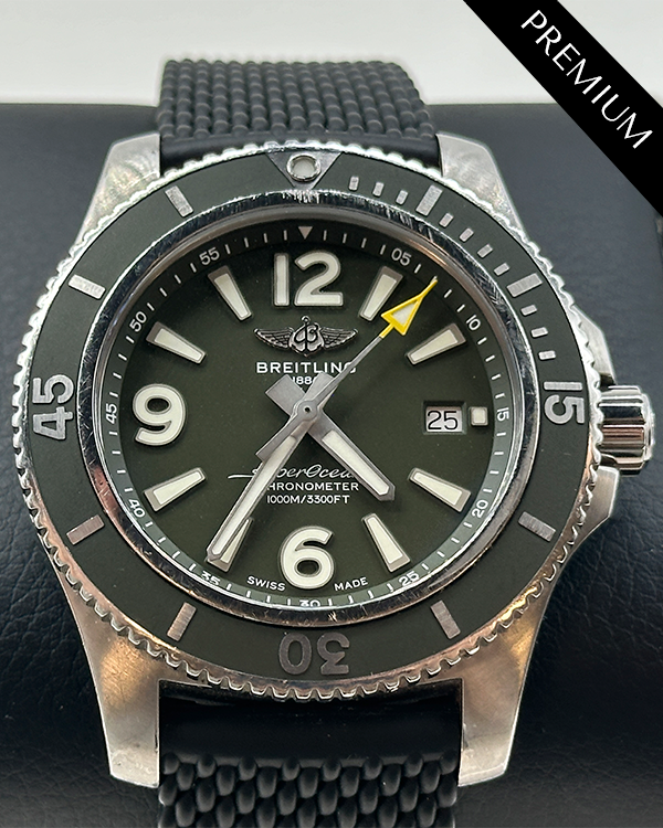 Breitling Superocean Kelly Slater 44MM Green Dial Rubber Strap (A17367A)