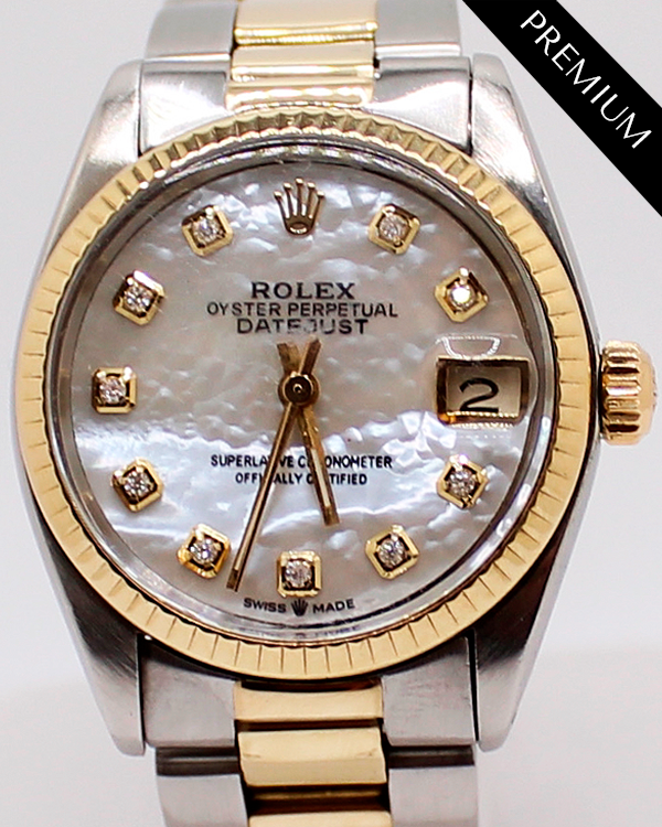 Rolex Datejust 31MM Aftermarket Mother Of Pearl Dial Two-Tone Oyster Bracelet (6827)