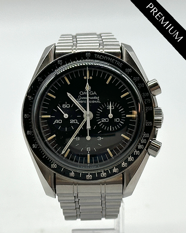 Omega Speedmaster Professional Moonwatch 42MM Black Dial Steel Bracelet (145.022)