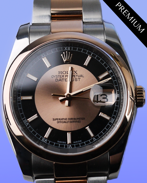 Rolex Datejust 36MM "Tuxedo" Dial Two-Tone Oyster Bracelet (116201)