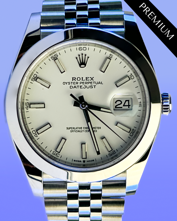 No Reserve - 2024 Rolex Datejust 41MM White Dial Jubilee Bracelet (126300)