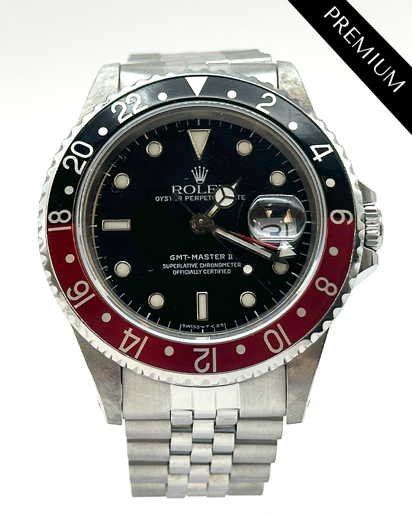 No Reserve - 1988 (R Serial) Rolex GMT-Master II "Coke" 40MM Black Dial Jubilee Bracelet (16710)