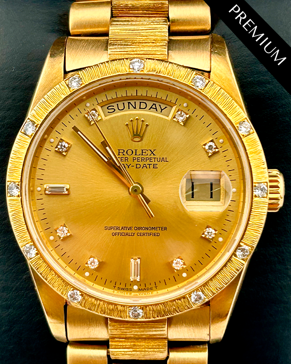 Rolex Day-Date 36MM Champagne Dial Yellow Gold President Bracelet (18308)