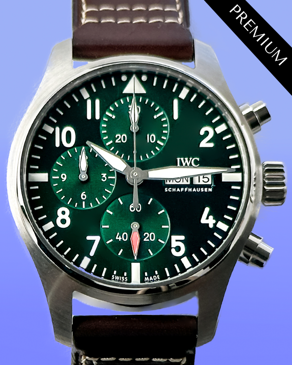 2021 IWC Schaffhausen Pilot 41MM Green Dial Leather Strap (IW388103)