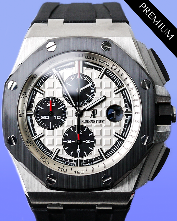 2014 Audemars Piguet Royal Oak Offshore Chronograph 44MM Silver Dial Rubber Strap (26400SO.OO.A002CA.01)