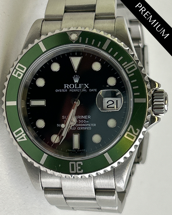 2006 (Z Serial) Rolex Submariner Date "Kermit" 40MM Black Dial Oyster Bracelet (16610)