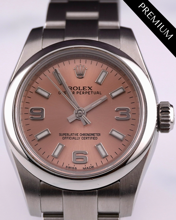 Rolex Oyster Perpetual 26MM Salmon Dial Oyster Bracelet (176200)