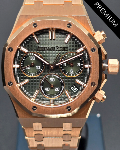 Audemars Piguet Royal Oak Chronograph 41MM Green Dial Rose Gold Bracelet (26240OR.OO.1320OR.08)