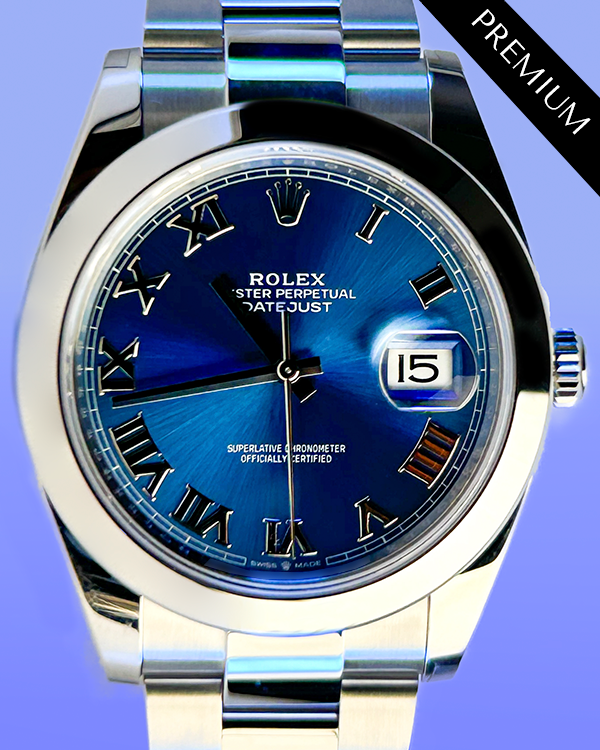 2024 Rolex Datejust 41MM Bright Blue Dial Oyster Bracelet (126300)