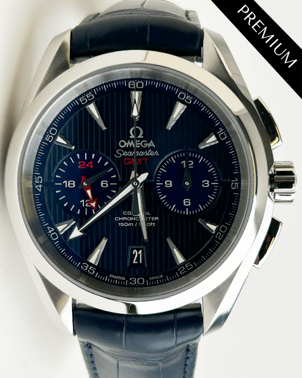 2024 Omega Seamaster Aqua Terra 150M GMT 43MM Blue Dial Leather Strap (231.13.43.52.03.001)