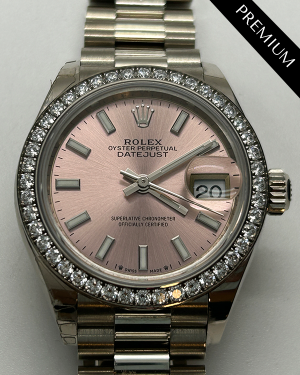 Rolex Lady-Datejust 28MM Pink Dial President Bracelet (279139RBR)