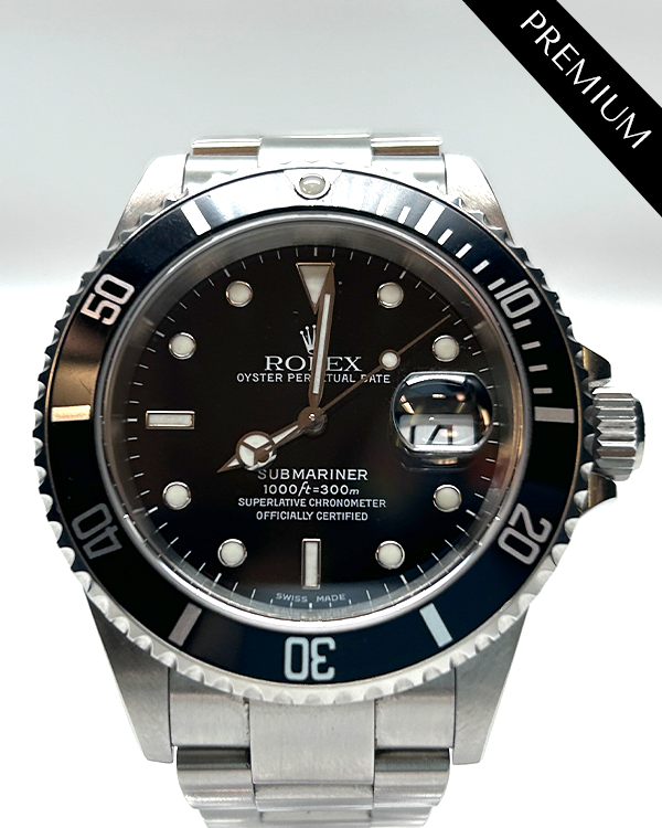 2000 (P Serial) Rolex Submariner Date 40MM Black Dial Oyster Bracelet (16610)