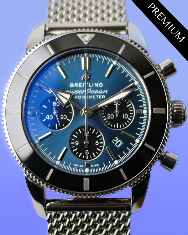 2021 Breitling Superocean Heritage Chronograph 44MM Blue Dial Steel Bracelet (AB0162)