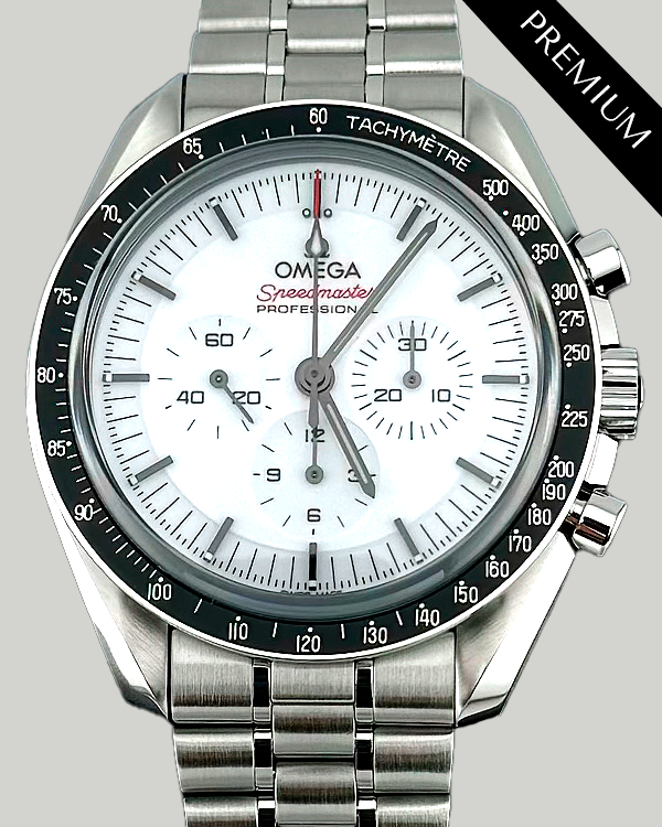 No Reserve - 2024 Omega Speedmaster Professional Moonwatch 42MM White Dial Steel Bracelet (310.30.42.50.04.001)