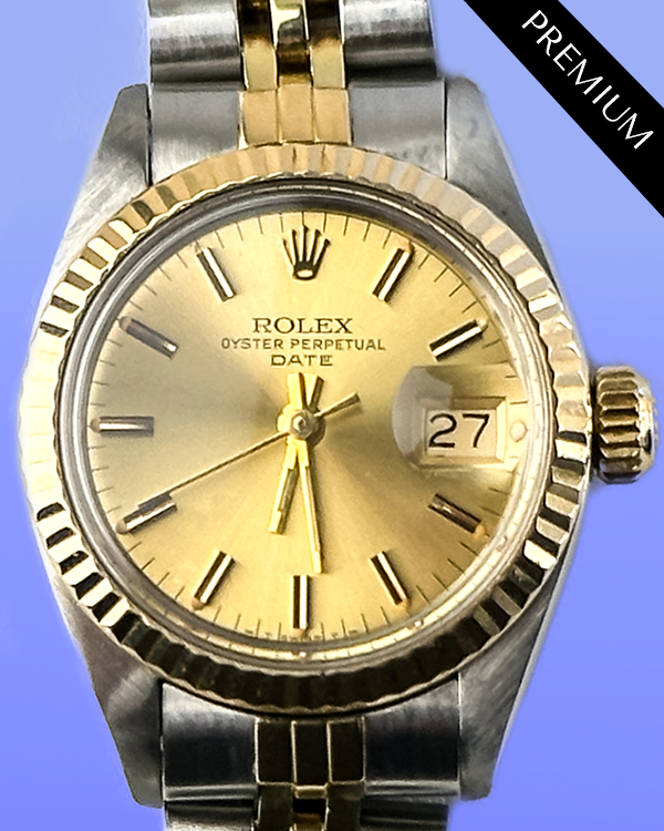 1982 (7.0mil Serial) Rolex Lady-Datejust 26MM Champagne Dial Two-Tone Jubilee Bracelet (6917)